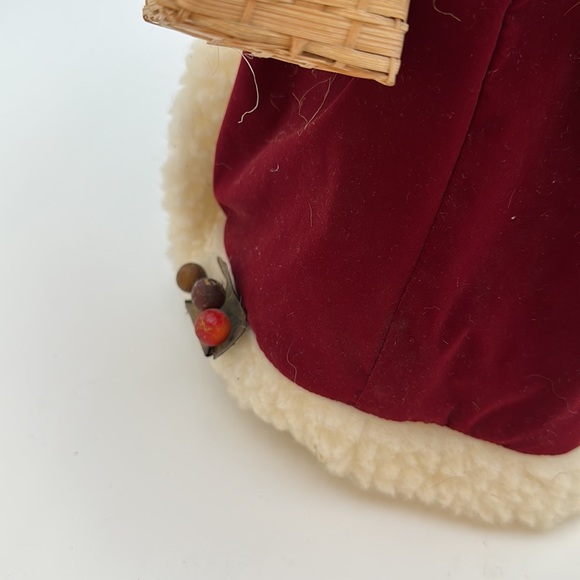 Christmas Tree Table Topper Santa Old World Nature Red Velvet Cape Green Body - Picture 10 of 16